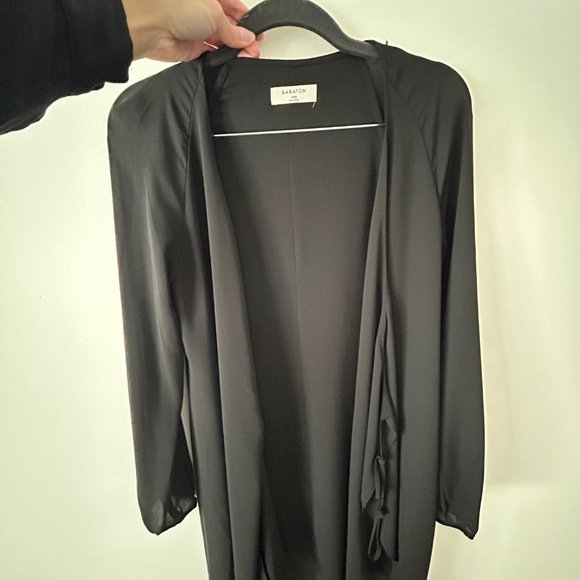 COPY - Aritizia Babaton Optima black wrap dress size large long sleeve XXS - Picture 1 of 6